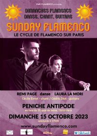 spectacle Sunday Flamenco. Le dimanche 15 octobre 2023 à Paris19. Paris.  17H00